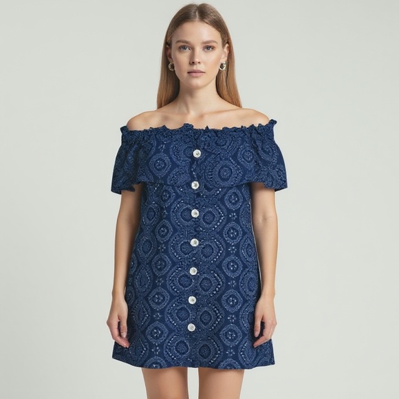 Zara Basic Off-Shoulder Dress - Picture 1 of 6